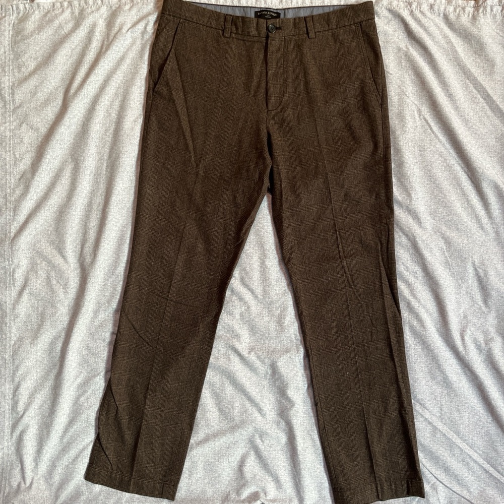 Brown Plaid Trousers